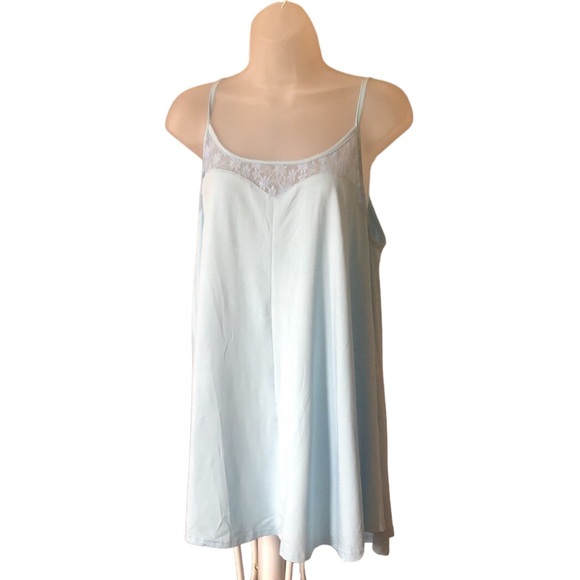 Ekouaer Baby doll nightie SZ L powder blue NWT lace Pajamas feminine Luxury nice - Picture 1 of 10